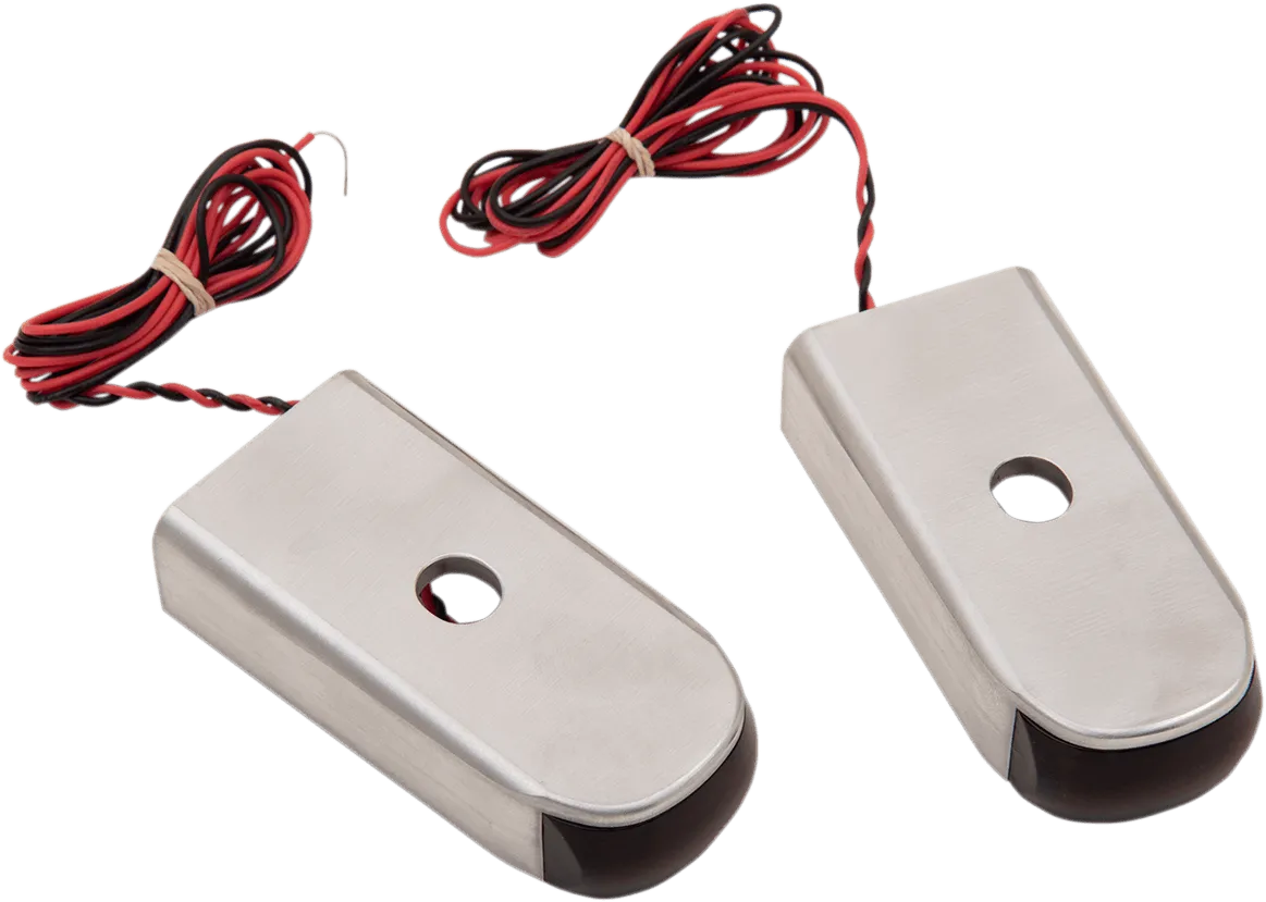 Alloy Art SSL-BR-3R Strut Mount LED Lights - Red Lens - Raw Finish