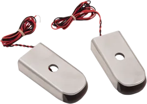 Alloy Art SSL-BR-3R Strut Mount LED Lights - Red Lens - Raw Finish