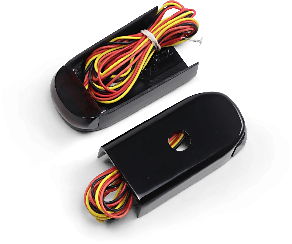 Alloy Art SSL-LG-3B Strut Mount LED Lights - Red Lens - Anodized Black Finish