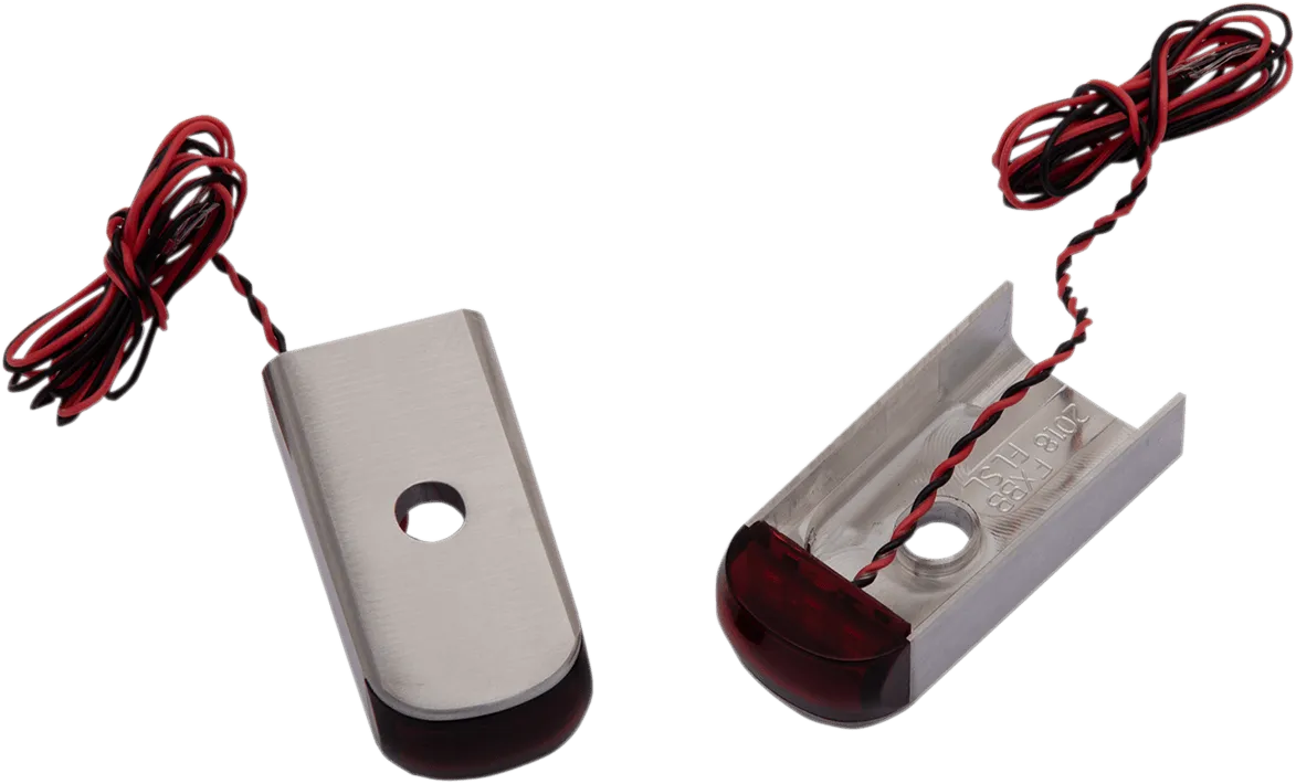 Alloy Art SSL-SB-3R Strut Mount LED Lights - Red Lens - Raw Finish