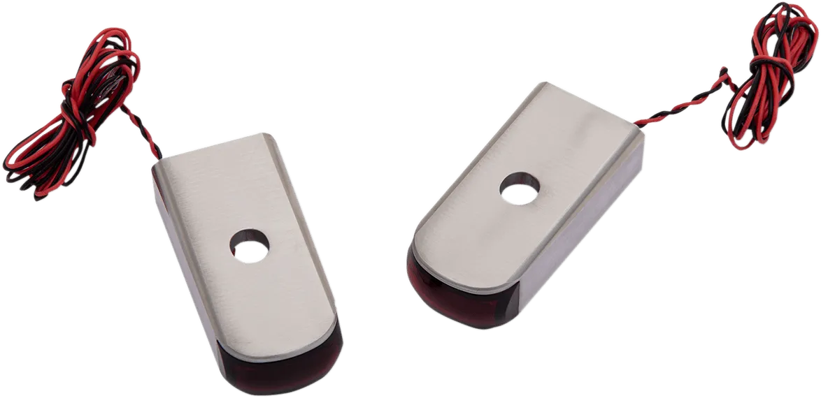 Alloy Art SSL-SB-3R Strut Mount LED Lights - Red Lens - Raw Finish