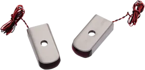Alloy Art SSL-SB-3R Strut Mount LED Lights - Red Lens - Raw Finish