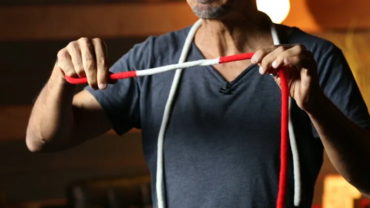 Amazing Acrobatic Knot w/xtra knot Blue and Yellow (Gimmicks and Online Instructions) by Daryl