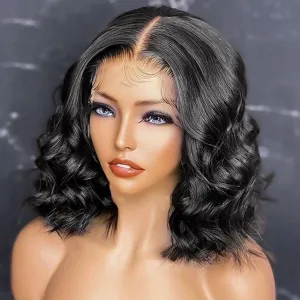 Angie Queen Loose Deep Wave 5x5 Glueless Bob Wig HD Lace Closure Wig / Flash Deals