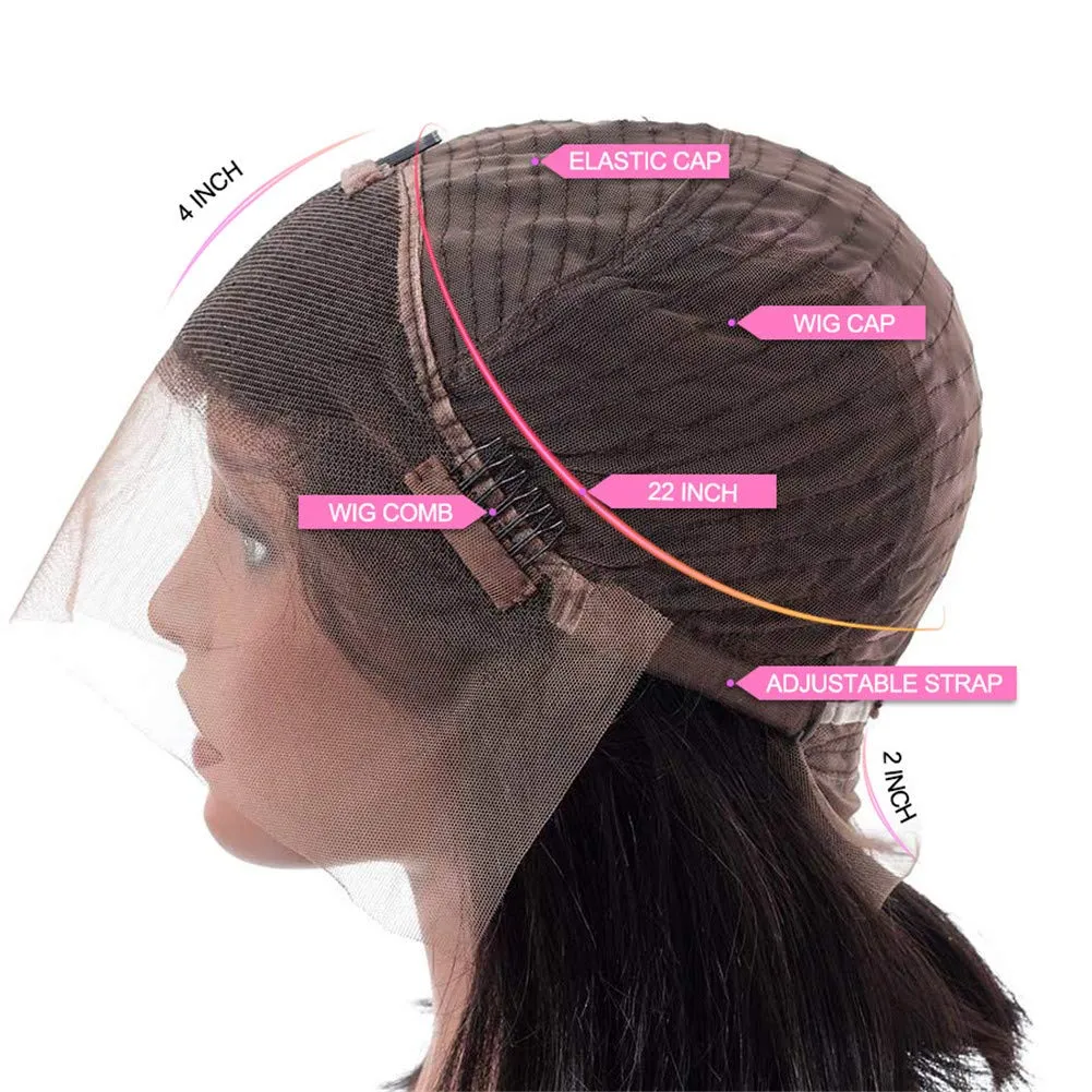 Angie Queen Straight 13x4 HD/Transparent Bob Front Wigs 200% Density