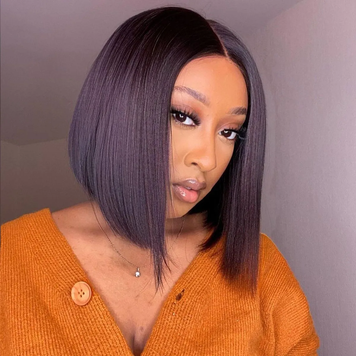 Angie Queen Straight 13x4 HD/Transparent Bob Front Wigs 200% Density