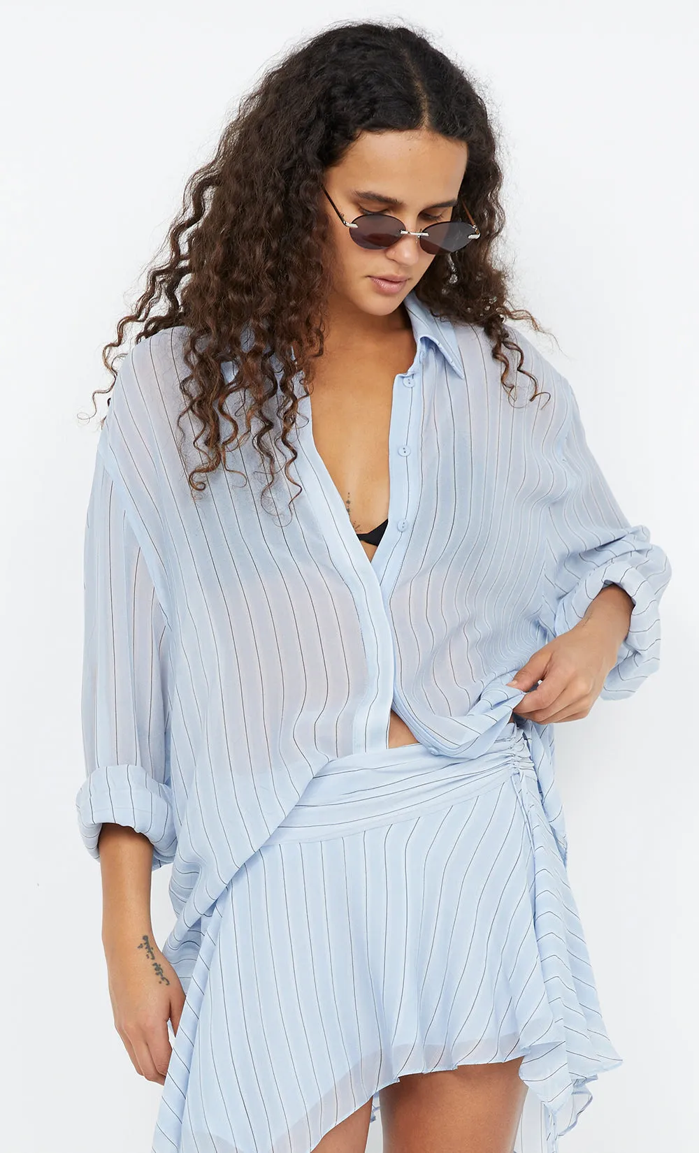 ANISE SHIRT - SKY BLUE STRIPE