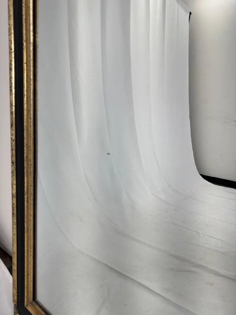 Antique French Distressed Black/Gold Louis Philippe Mirror