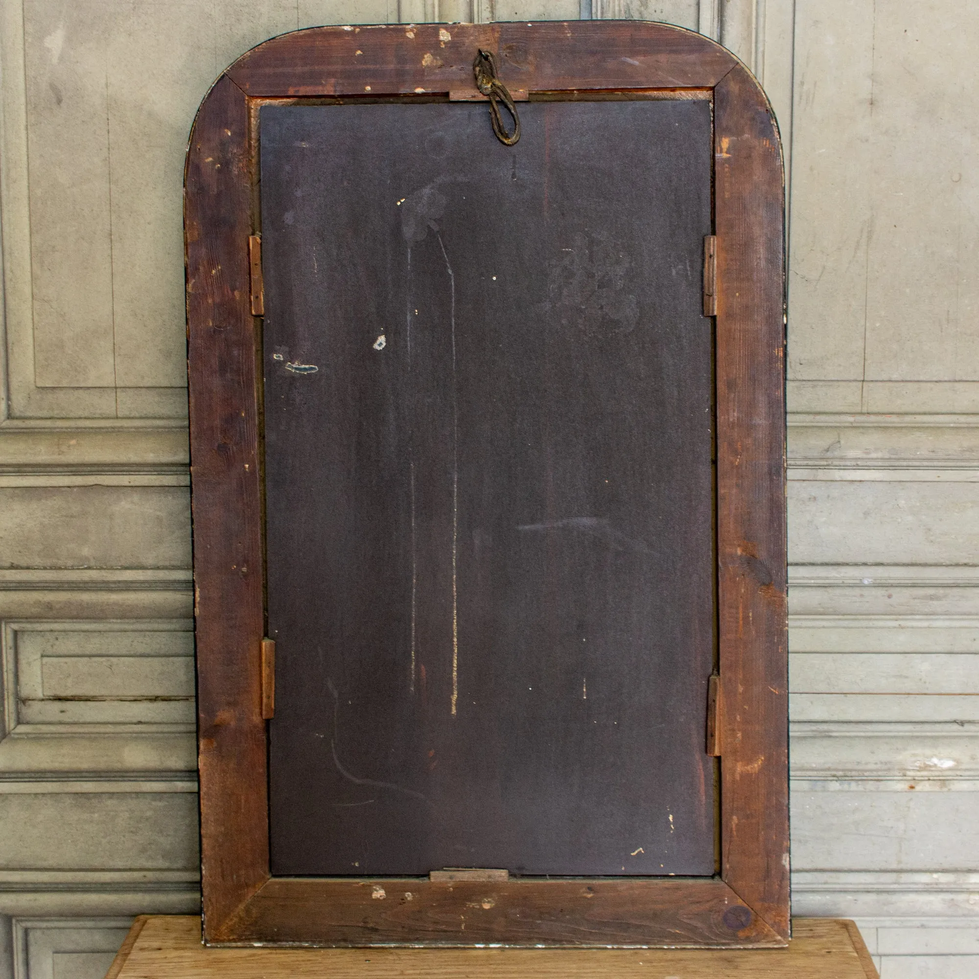 Antique French Louis Philippe Mirror with Gilt Edge and Original Glass