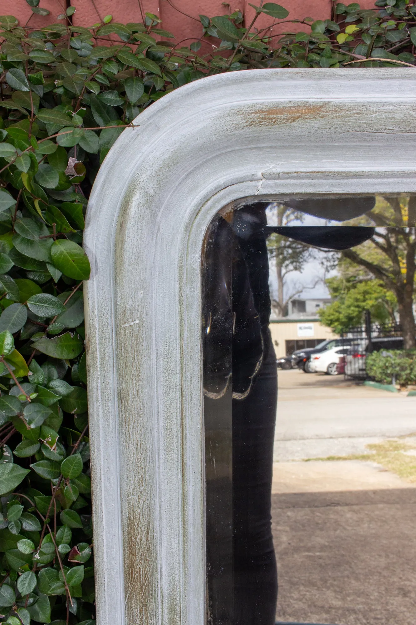 Antique French Painted Louis Philippe Mirror with Beveled Glass