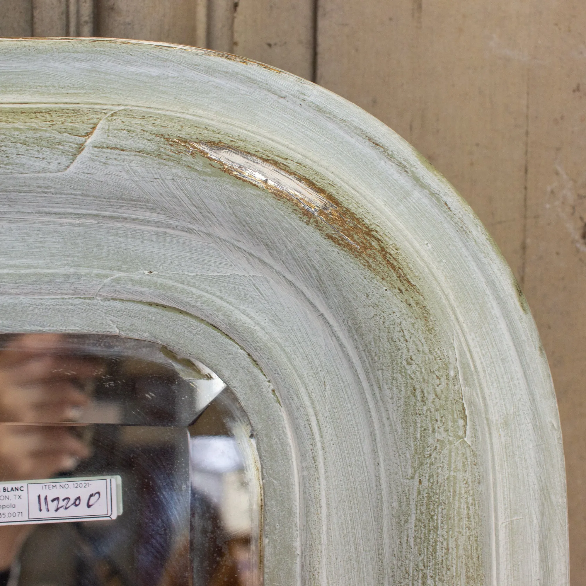 Antique French Painted Louis Philippe Mirror with Beveled Glass