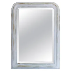 Antique French Painted Louis Philippe Mirror with Beveled Glass
