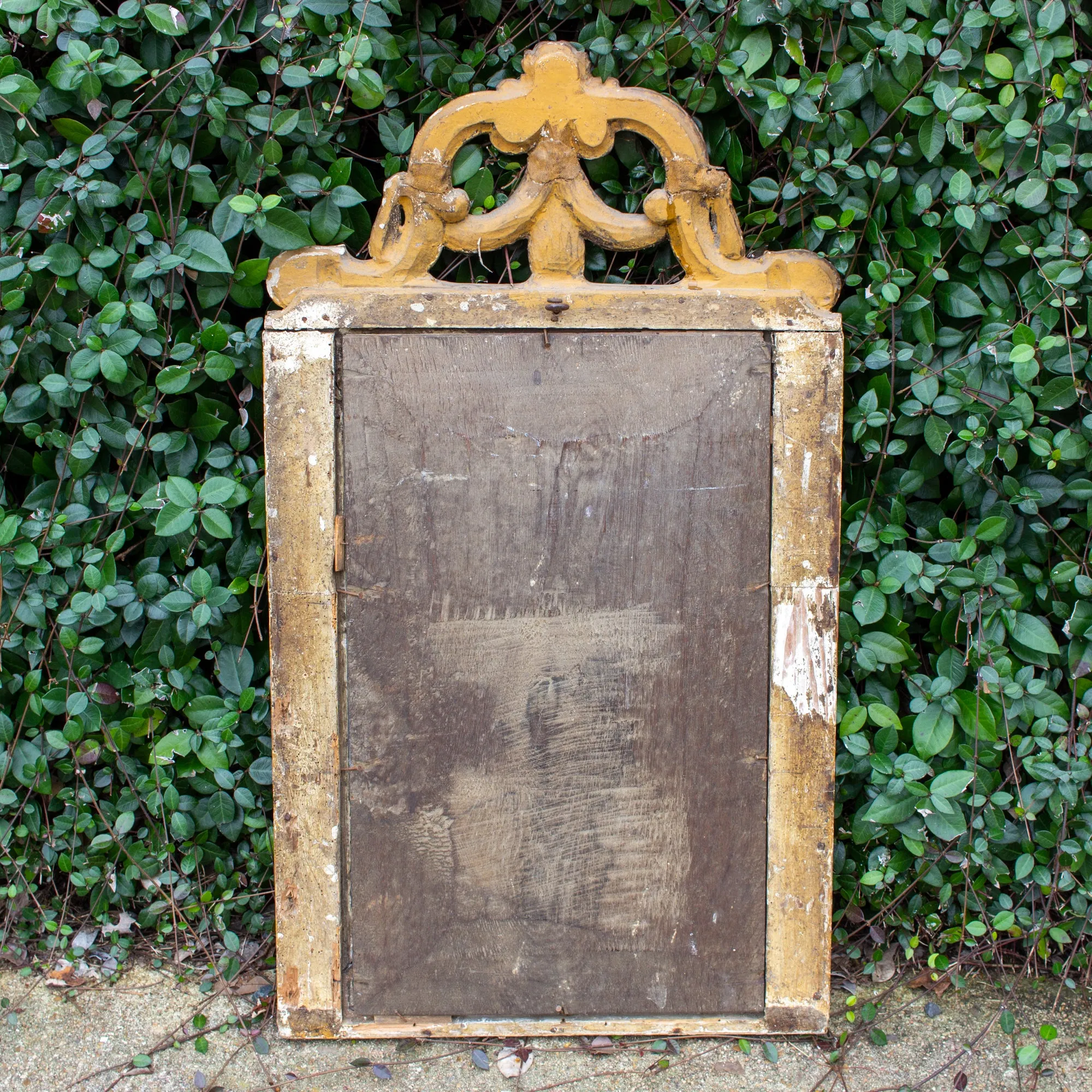 Antique Spanish Gilt Mirror with Open Carvings and Original Glass