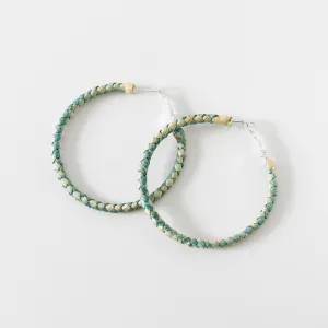Aqua Braided Hoops