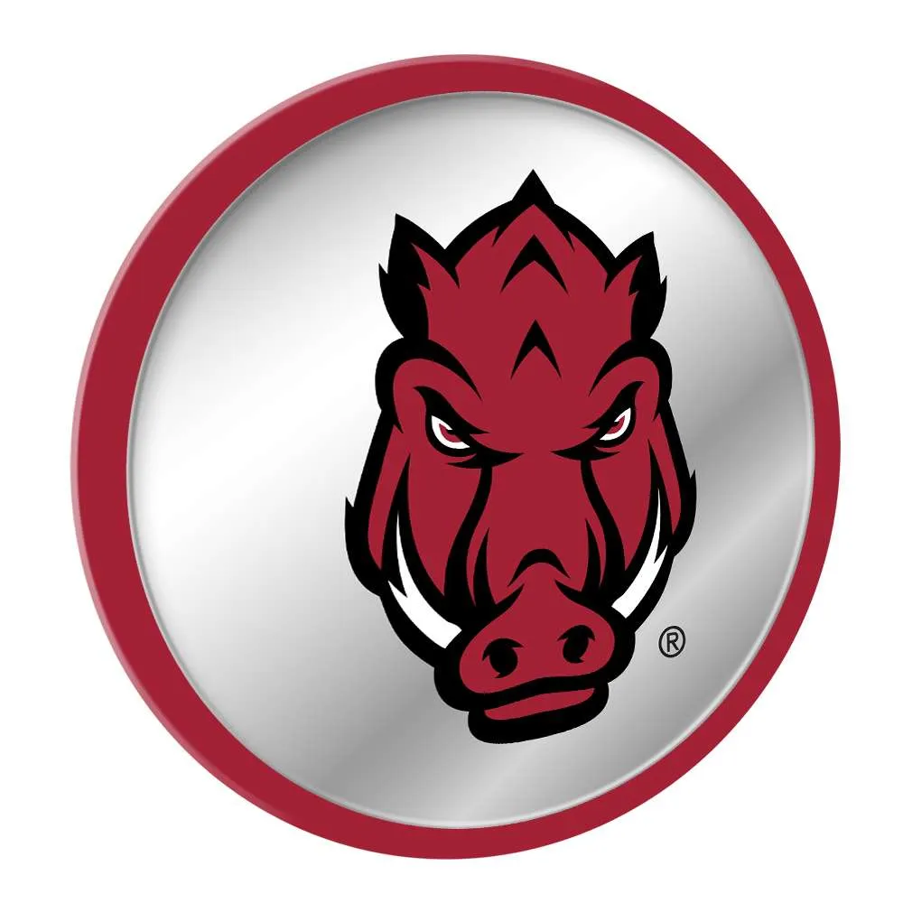 Arkansas Razorbacks: Tusk Stare - Modern Disc Mirrored Wall Sign