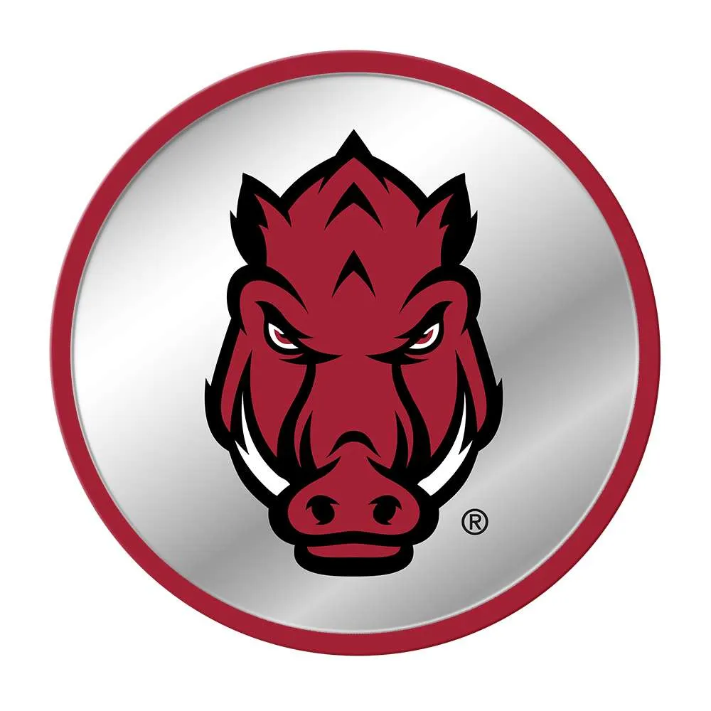 Arkansas Razorbacks: Tusk Stare - Modern Disc Mirrored Wall Sign