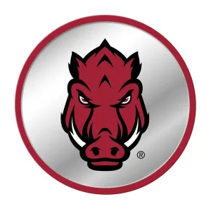 Arkansas Razorbacks: Tusk Stare - Modern Disc Mirrored Wall Sign