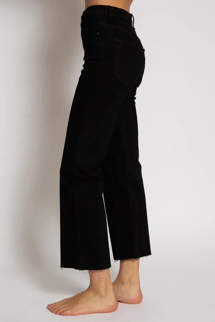 ASKK NY - Slim Crop Wide Leg Jean (Black Resin)
