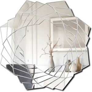 Asymmetric Leaf Shaped Wall Mirror