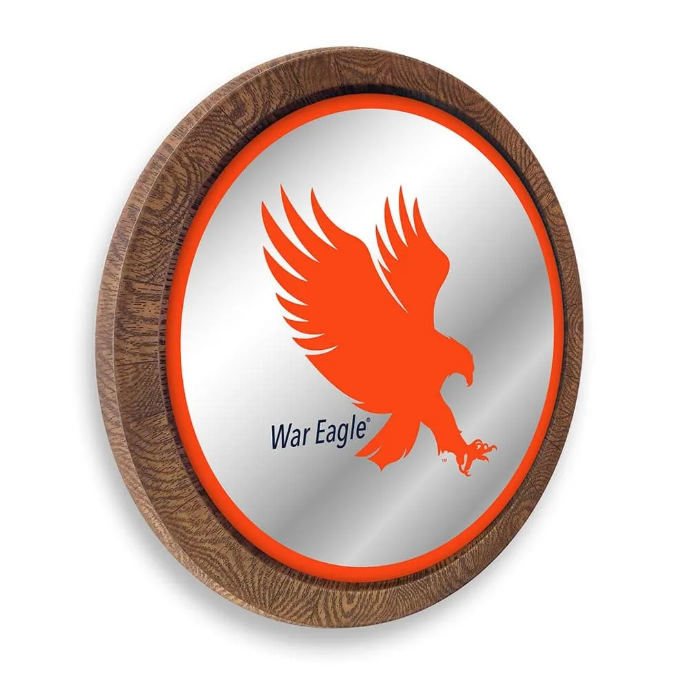 Auburn Tigers: Mascot - "Faux" Barrel Top Mirrored Wall Sign