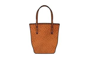 AVERY LEATHER TOTE BAG - SLIM LARGE - HONEY