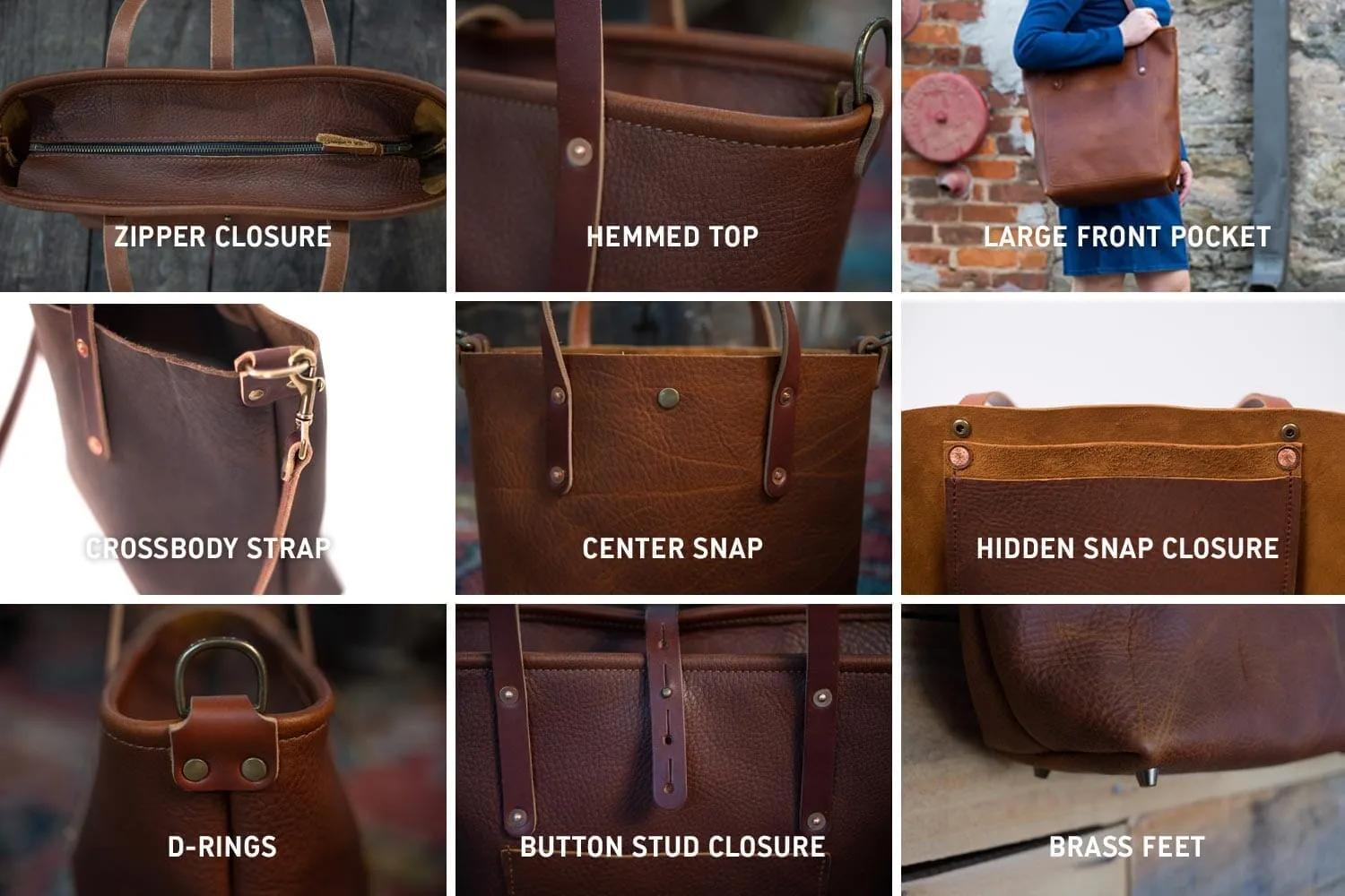 AVERY LEATHER TOTE BAG - SLIM LARGE - HONEY