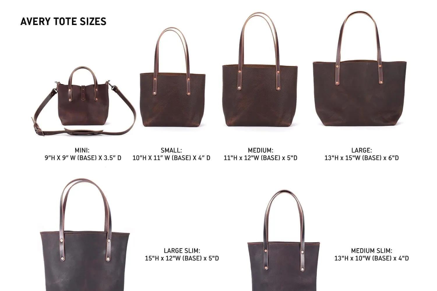 AVERY LEATHER TOTE BAG - SLIM LARGE - VIOLET