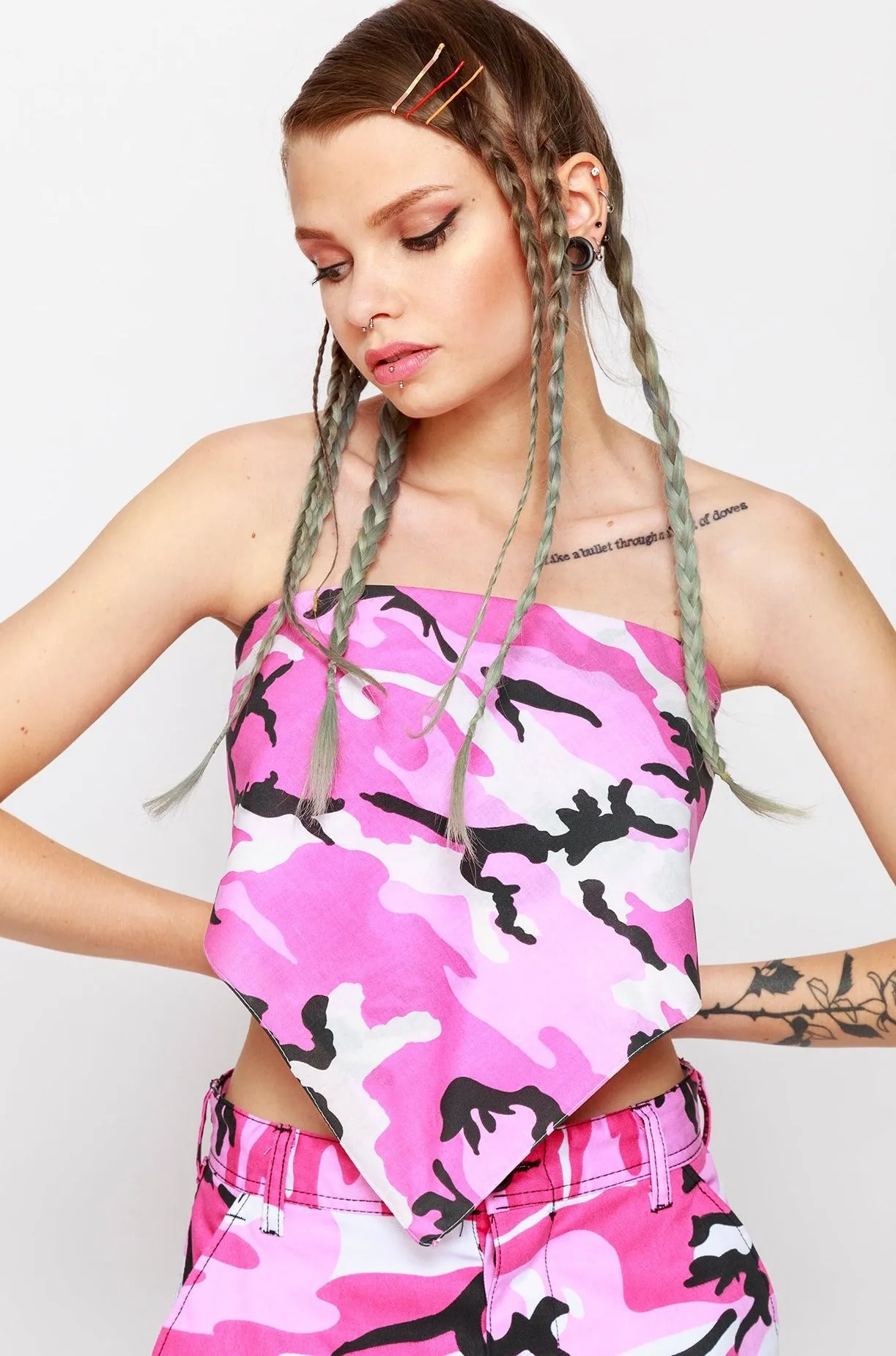 Baby Girl Camo Bandana