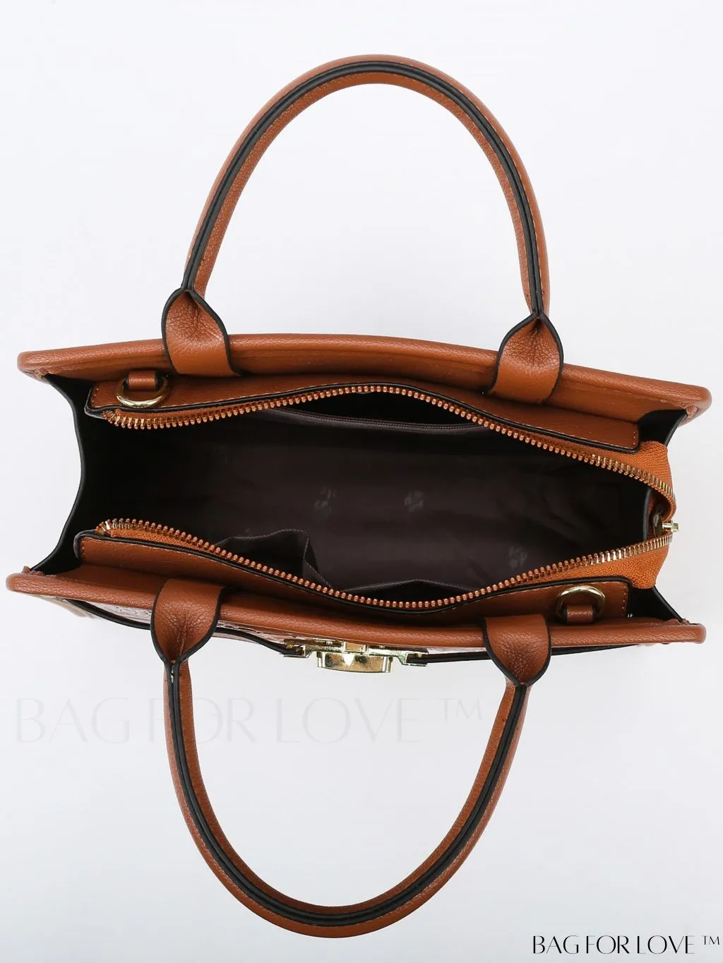 BagForLove - Stylish Crocodile Patterned PU Leather Tote Bag for Women with Large Capacity