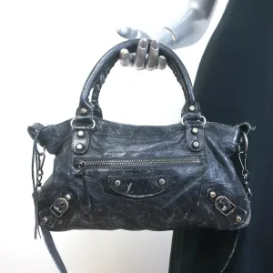 Balenciaga Classic First Bag Black Leather Small Shoulder Bag