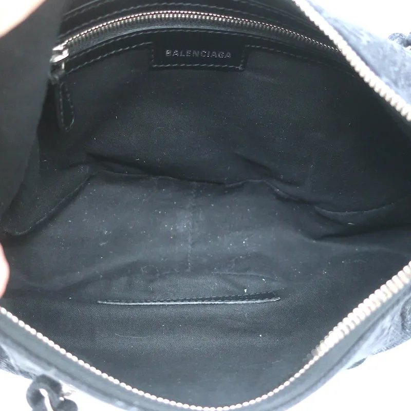 Balenciaga Le Cagole Small Shoulder Bag Black BB Monogram Denim