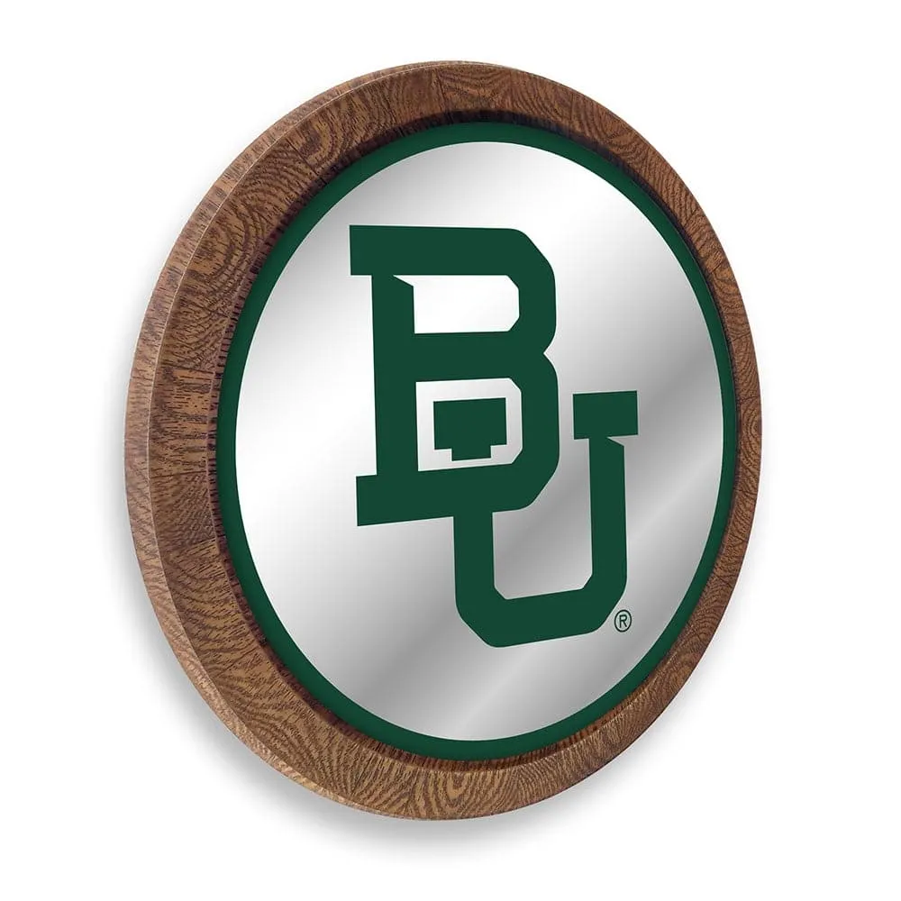 Baylor Bears: "Faux" Barrel Top Mirrored Wall Sign