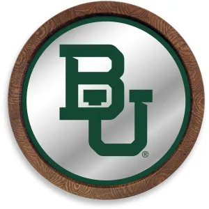Baylor Bears: "Faux" Barrel Top Mirrored Wall Sign