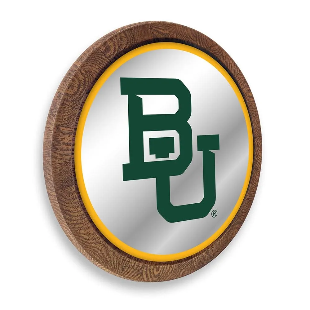 Baylor Bears: "Faux" Barrel Top Mirrored Wall Sign