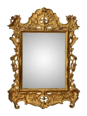 Beautifully Carved, Gilded French 18th Century Mirror