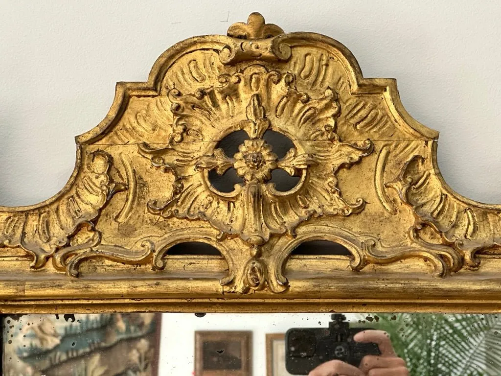 Beautifully Carved, Gilded French 18th Century Mirror
