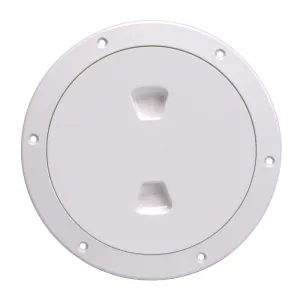 Beckson 6" Smooth Center Screw-Out Deck Plate - White [DP60-W]