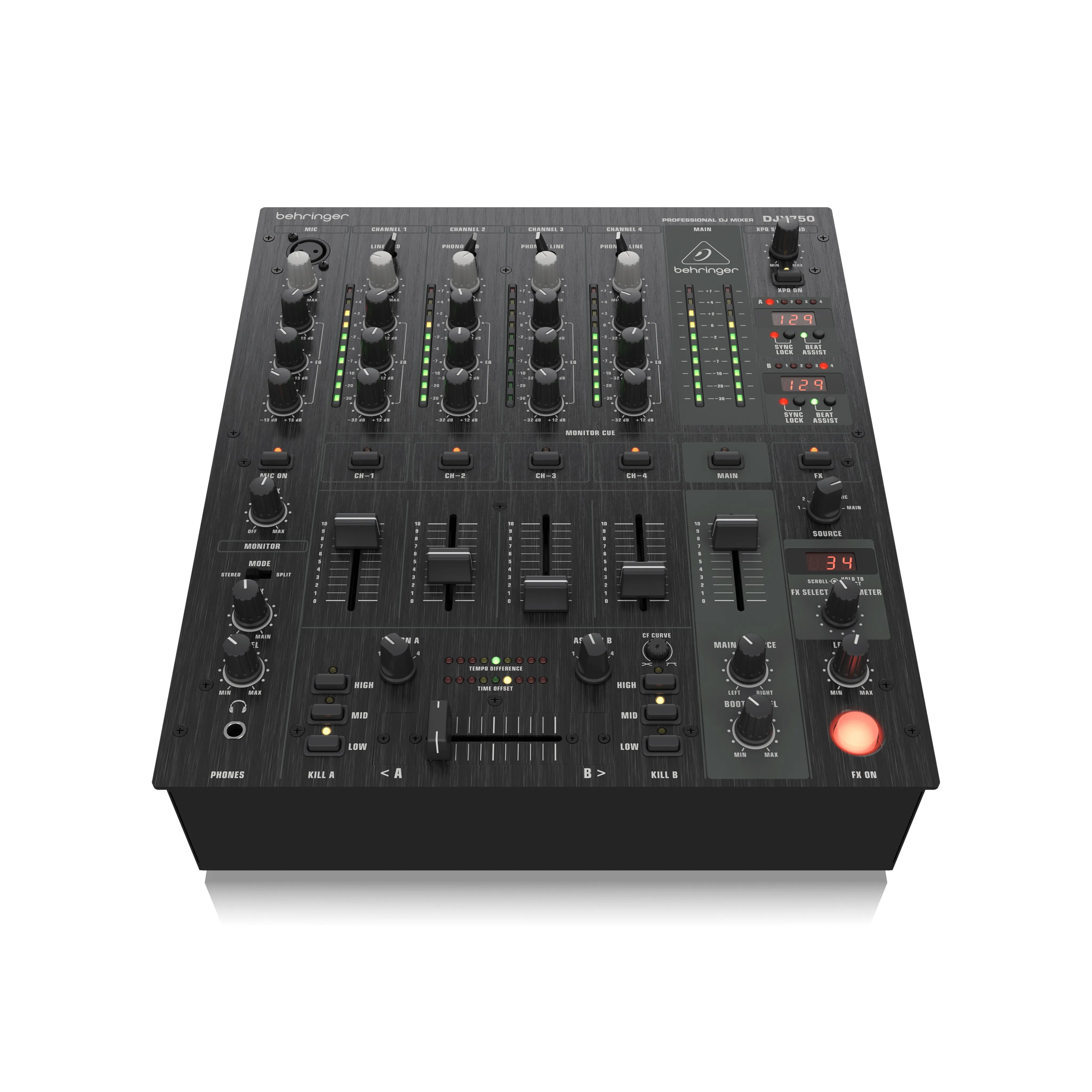 Behringer Pro Mixer DJX750 4-channel DJ Mixer