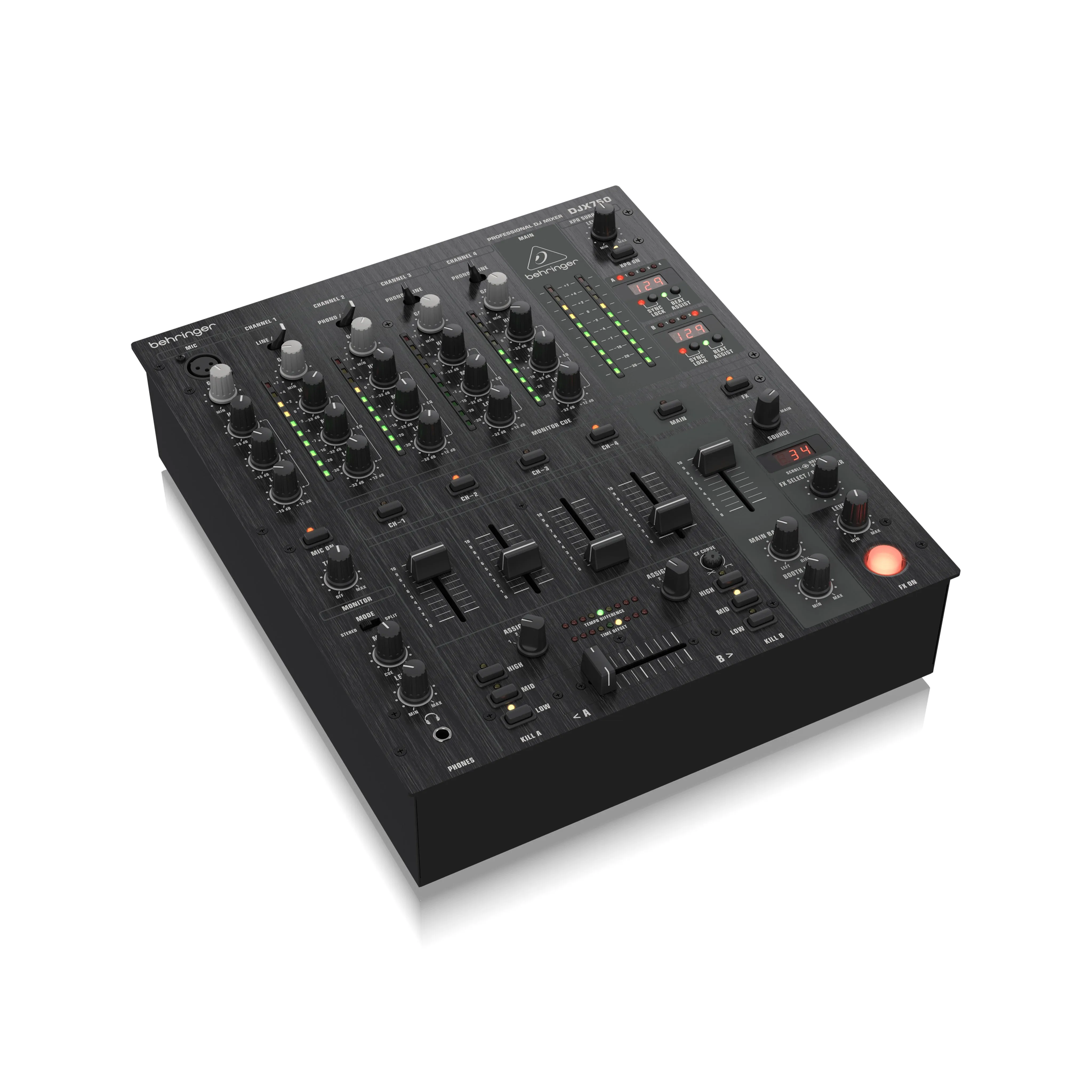 Behringer Pro Mixer DJX750 4-channel DJ Mixer
