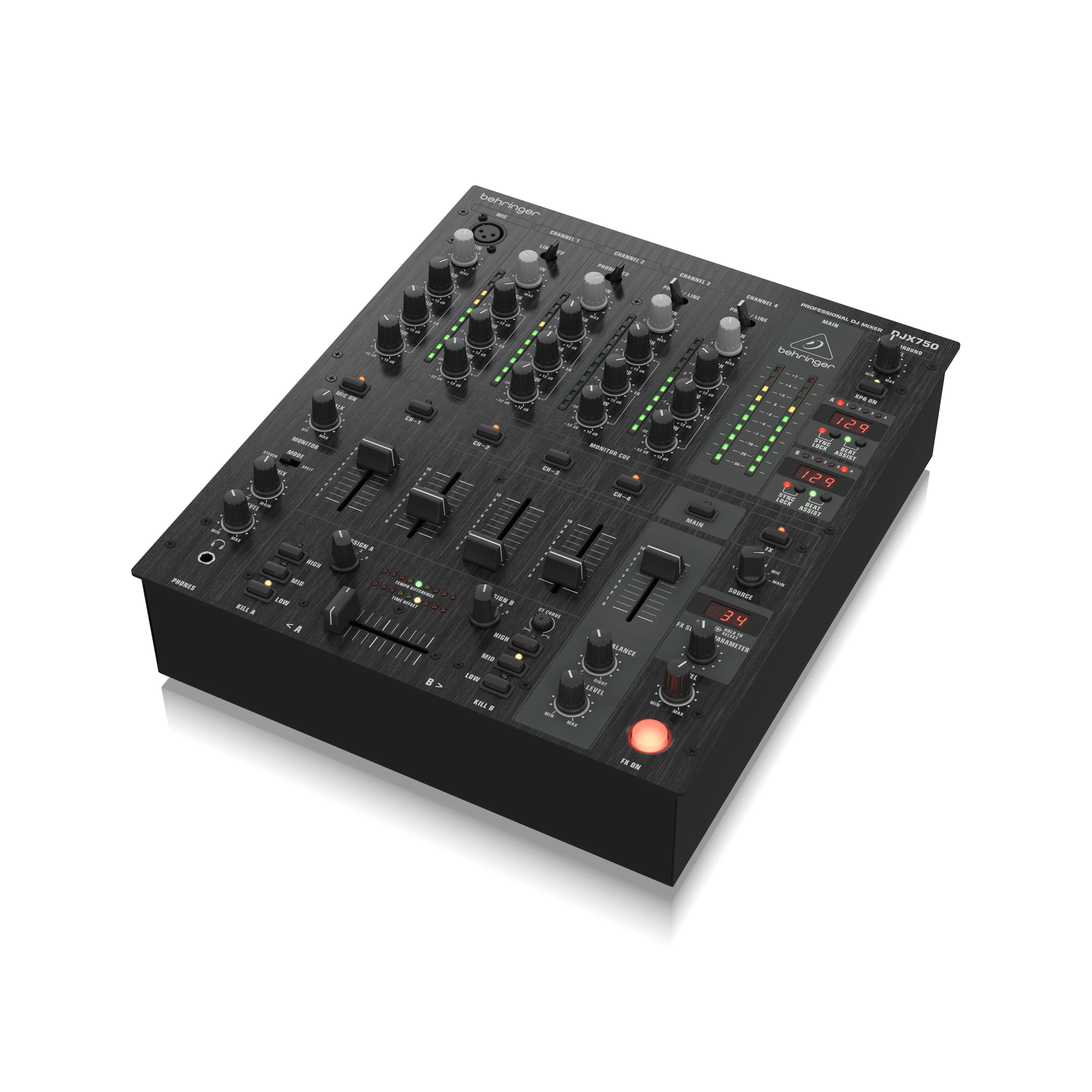 Behringer Pro Mixer DJX750 4-channel DJ Mixer