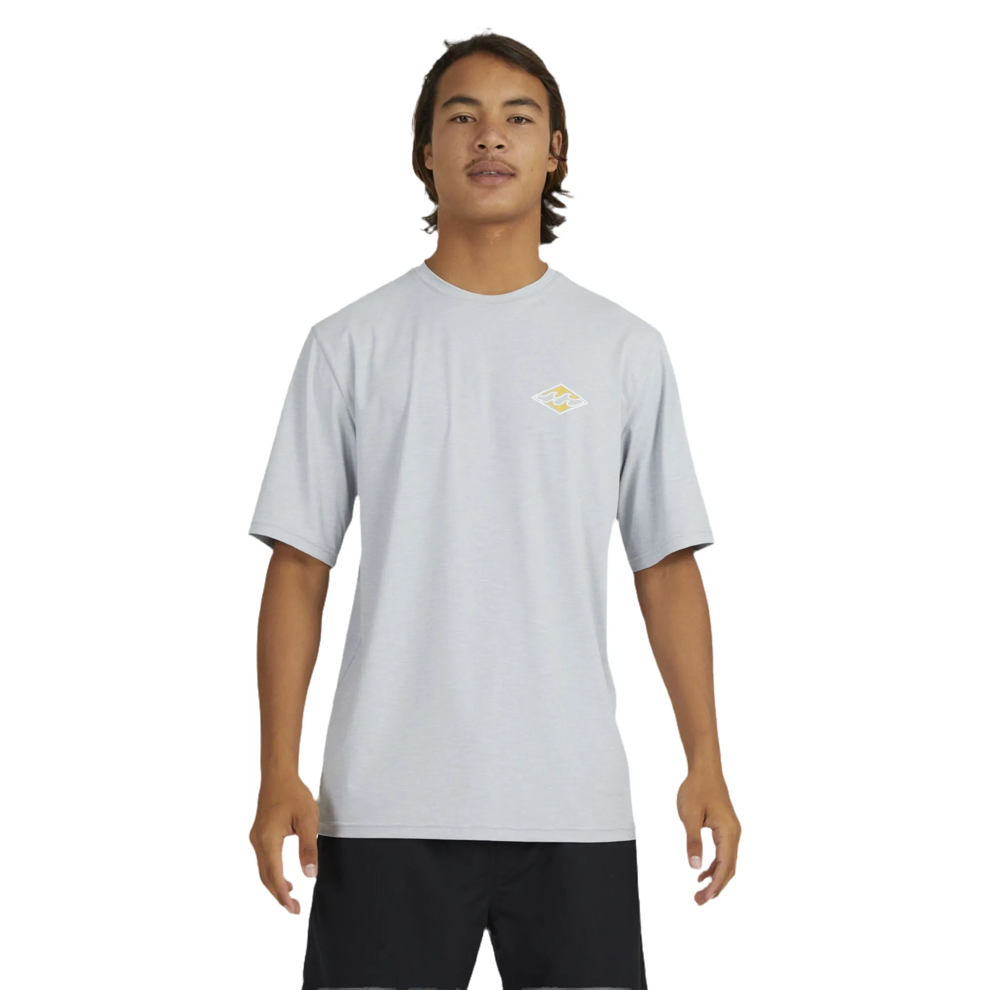 BILLABONG DIAMOND SHORE MENS SHORT SLEEVE RASHGUARD GREY