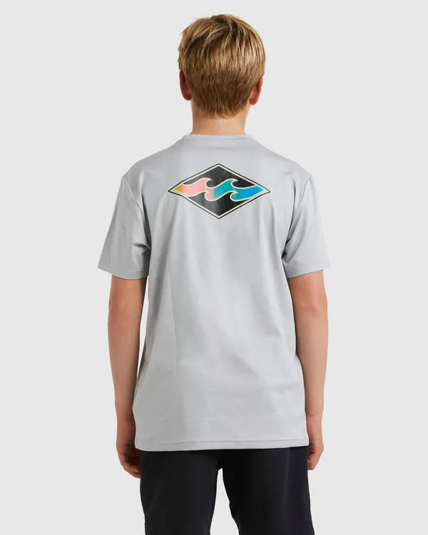 Billabong Diamond Shoreline Boys Tee - Light Grey Heather