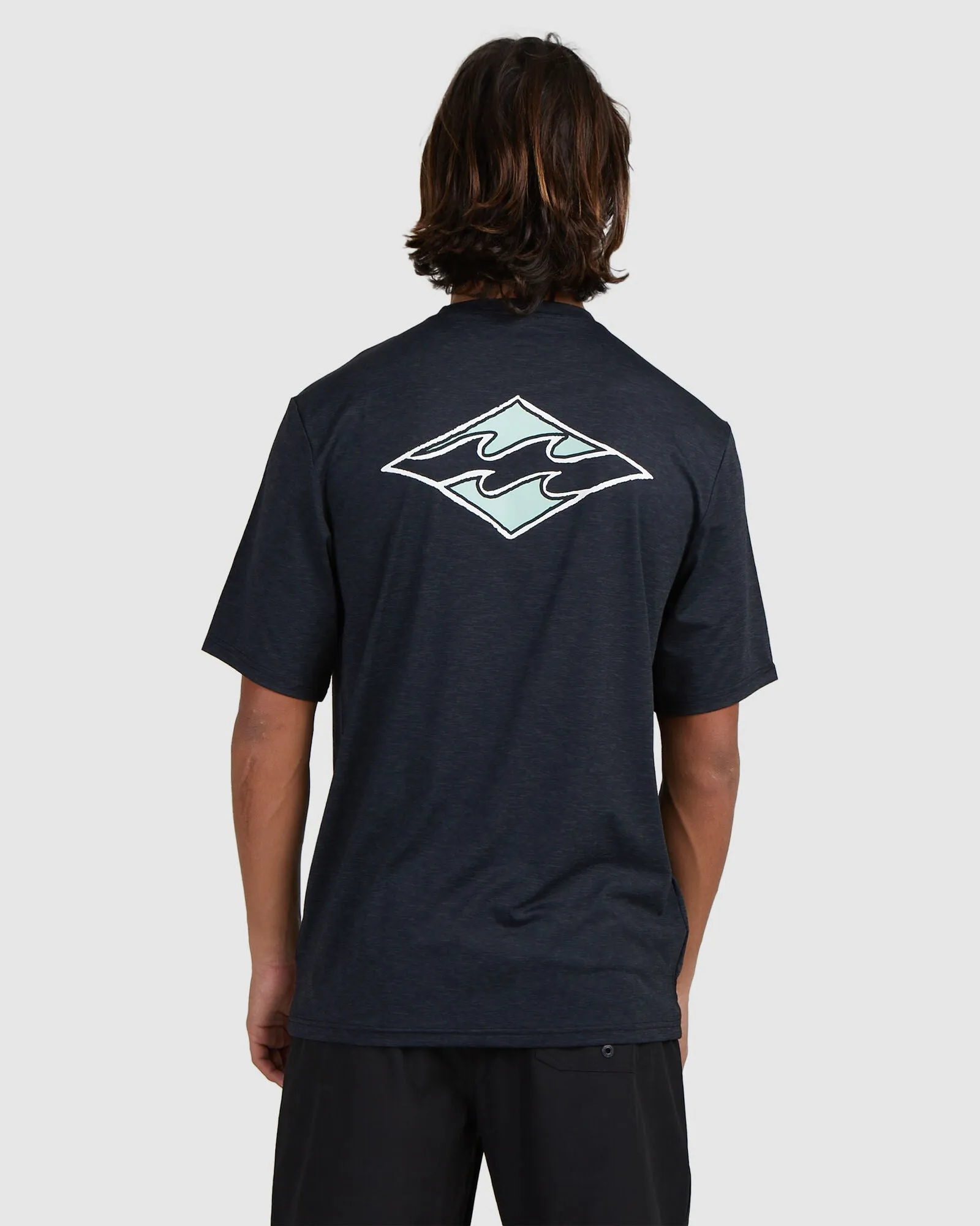 BILLABONG DIAMOND SHORELINE LOOSE FIT SS BLACK HEATHER