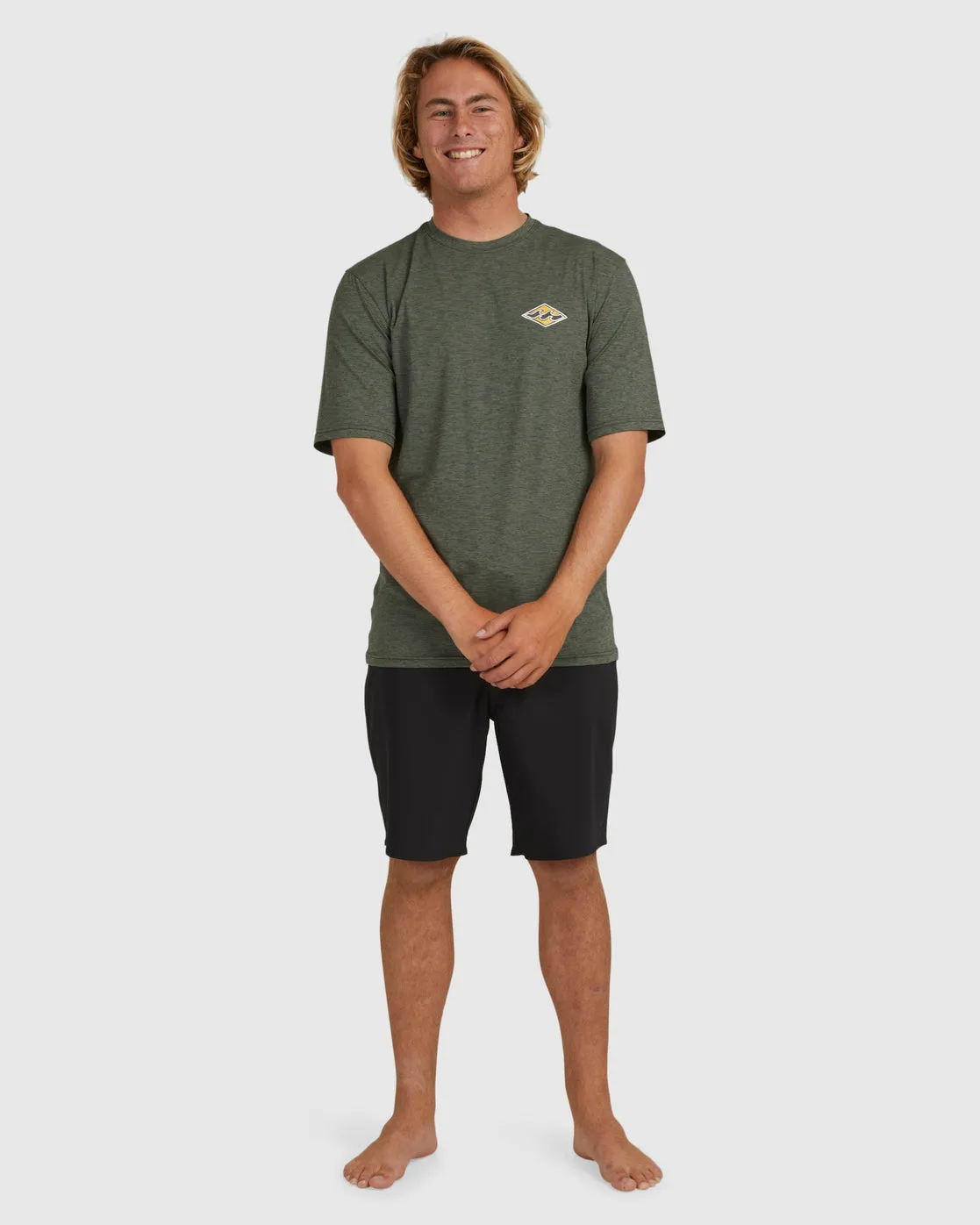 BILLABONG DIAMOND SHORELINE LOOSE FIT SS MILITARY HEATHER