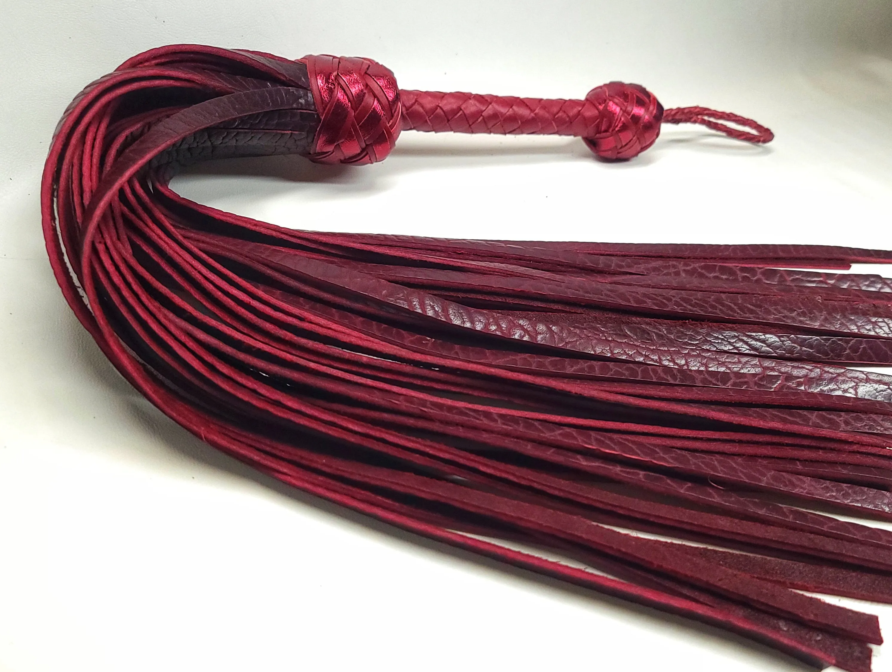 Black Cherry Bison Floggers- Standard Length- In Stock