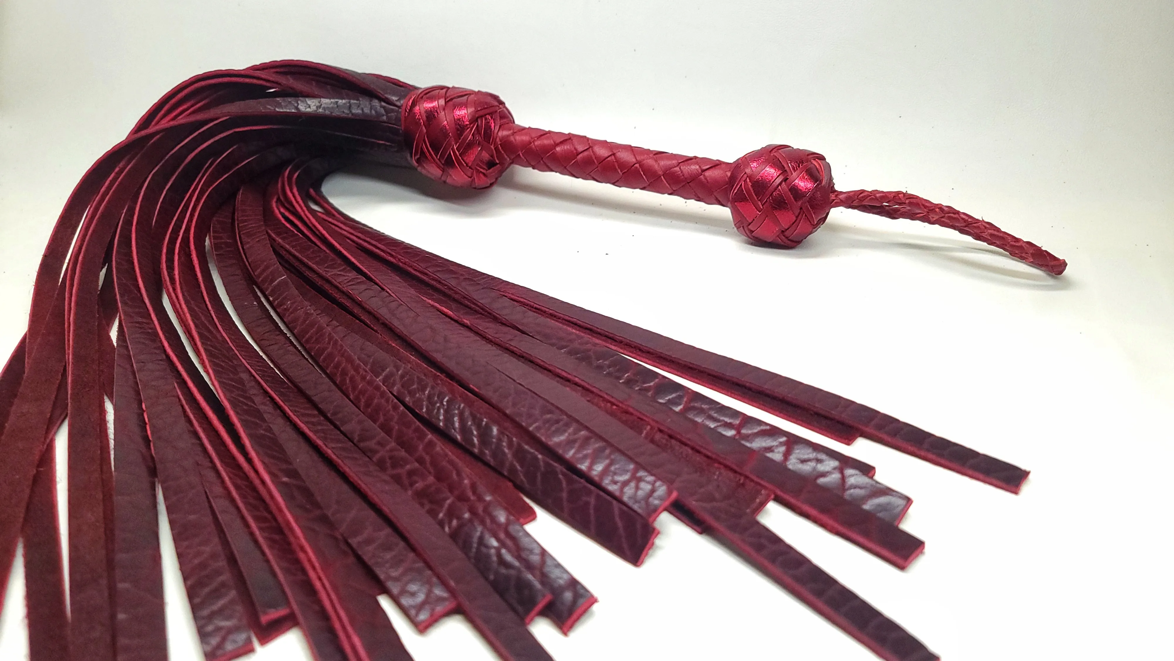 Black Cherry Bison Floggers- Standard Length- In Stock