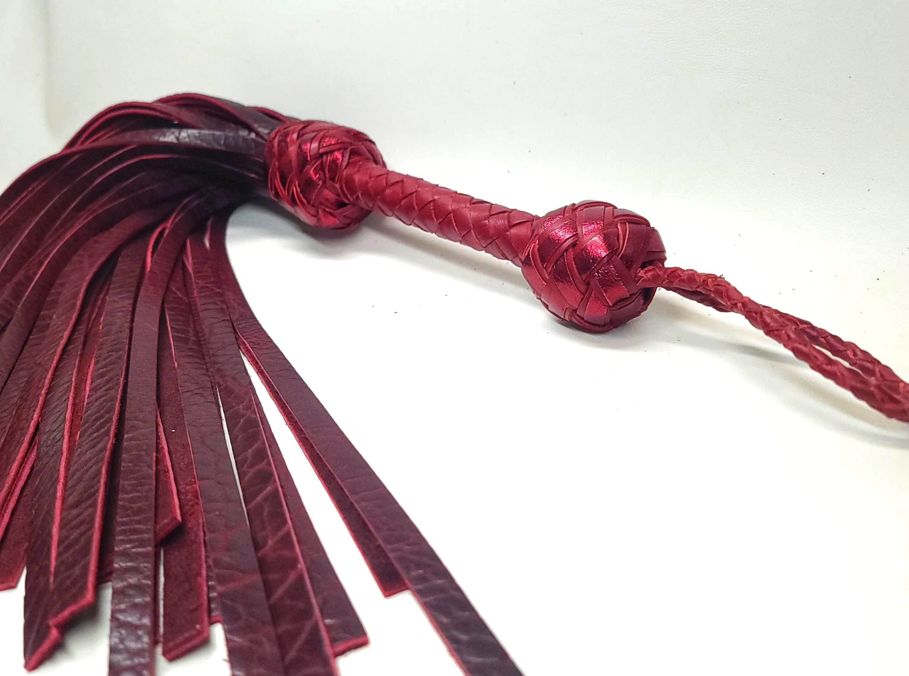 Black Cherry Bison Floggers- Standard Length- In Stock