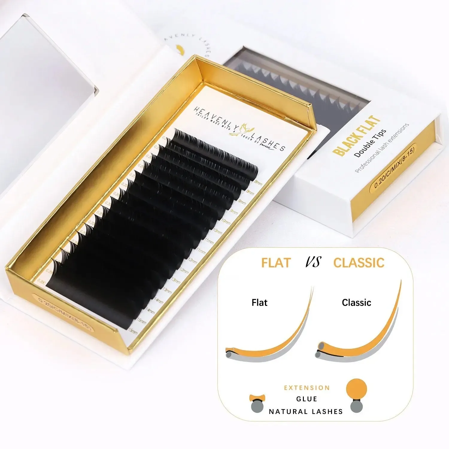 Black Flat *Double Tips*
