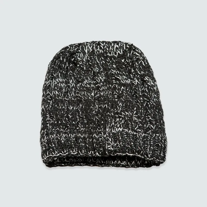 Black Grainy Beanie