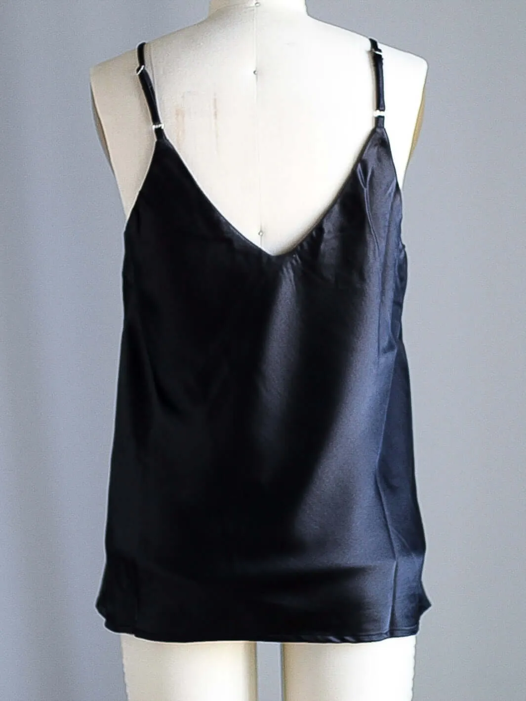 Black Silky Camisole Top